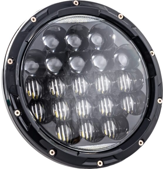 Letric Lighting 7in LED Black Multi-Mini Headlight with Mount Adapter