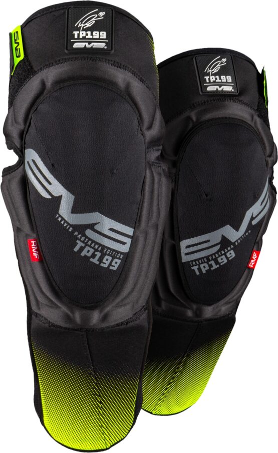 EVS TP199 Knee/Shin Guard Pair Black/Hi Viz Small/Medium
