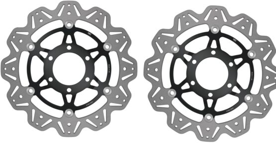 VEE Style Brake Rotors - Black Center Front Set