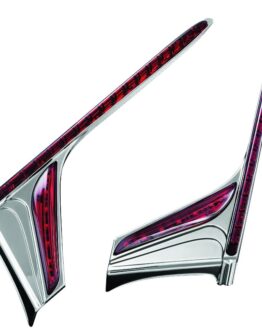L.E.D. Vertical Rear Light Strips 12-17 GL1800 Chrome Red Lens