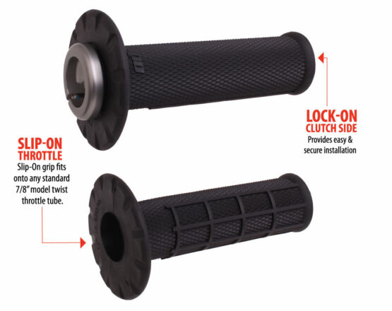 ODI Universal Lock-On Half Waffle Grips Black - Image 2