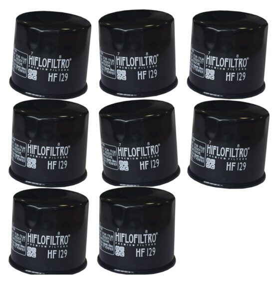 HF129 Oil Filter - Black - 8 Pack