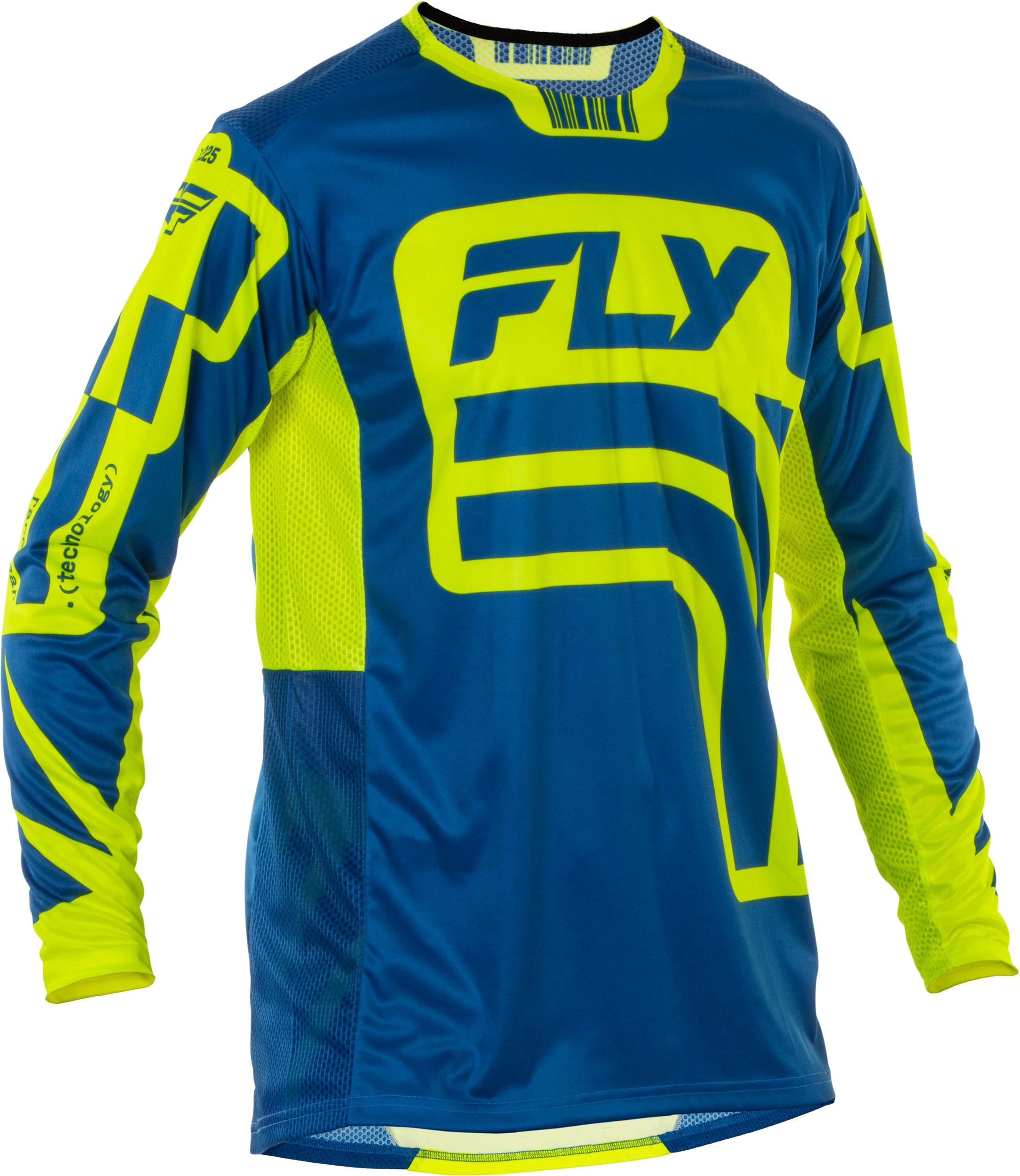 Fly Racing Lite Lancer Jersey Navy/Hi-Vis Yellow Medium