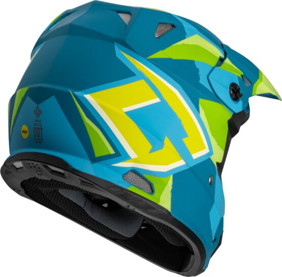 GMAX MX-96 Splinter Helmet Matte Blue/Green Large - Image 2