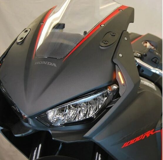 New Rage Cycles Front LED Turn Signals Black Fits 17-24 Honda CBR1000RR