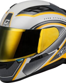 GMAX FF-98 Aftershock Helmet White/Metallic Silver XL