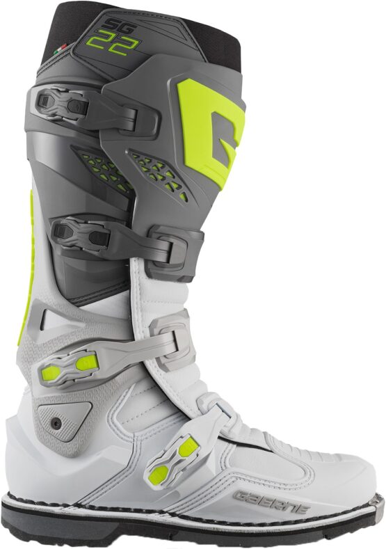 Gaerne SG-22 Boots Anthracite/White/Grey Men's Size 7