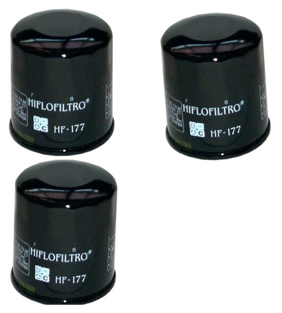 HF177 Oil Filter - Black - 3 Pack