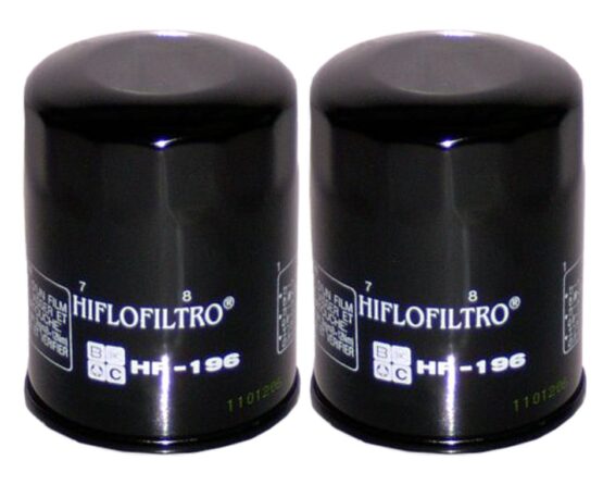 HF196 Oil Filter - Black - 2 Pack