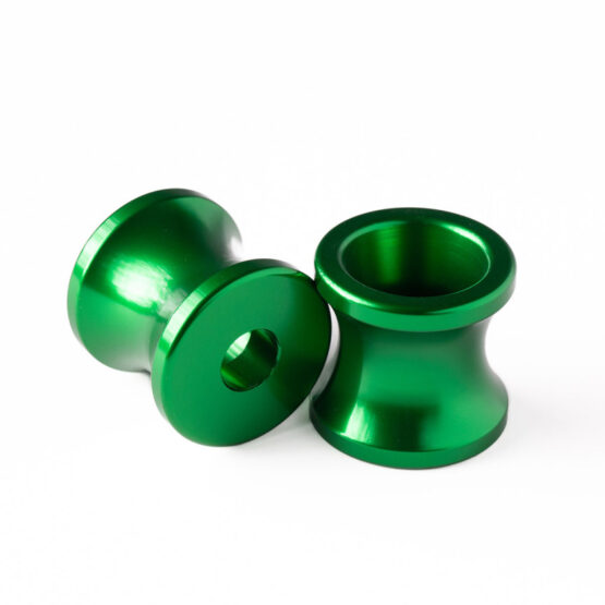 Vortex 8mm Swingarm Spools Green Pair For Most Late Sportbikes - Image 2