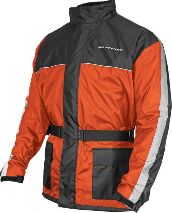 Nelson Rigg Solo Storm Rain Jacket Orange/Black 4XL Men's - Image 2