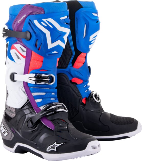 Alpinestars Tech 10 Supervented Boots Black/Blue/Purple/White US 11