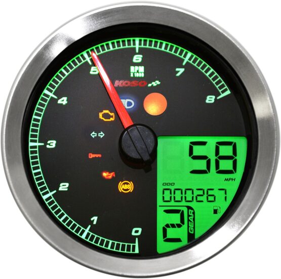 Silver Bezel Tnt-B Multi-function Speedo & Tach Gauge - Image 3