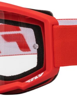 Fly Racing Youth Focus Goggles Red/White Clear Lens