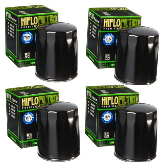HF170B Oil Filter - Black - 4 Pack