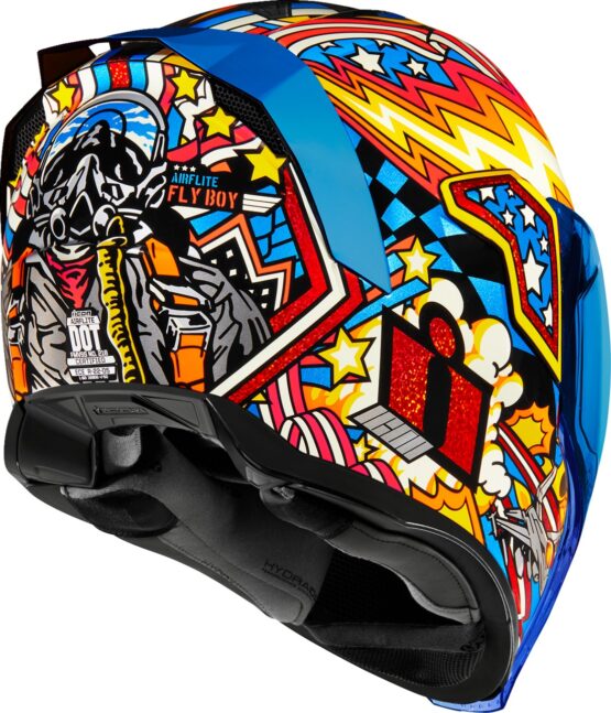 ICON Airflite Flyboy Helmet - Large, Blue - Image 2