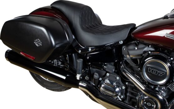 Drag Specialties Predator Seat Double Diamond Black For Harley Low Rider - Image 3