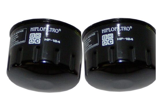 HF184 Oil Filter - Black - 2 Pack