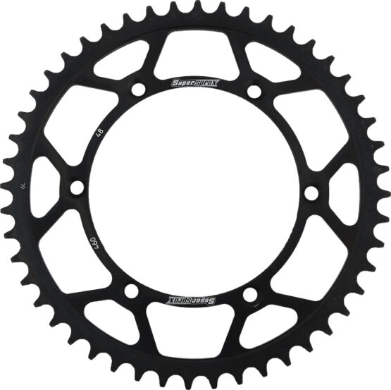 Supersprox Steel Rear Sprocket 48T Black Fits 82-17 Kawasaki Suzuki