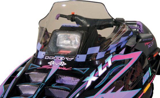 Powermadd Cobra Mid Smoke Purple Checker Windshield 14in For Polaris - Image 2