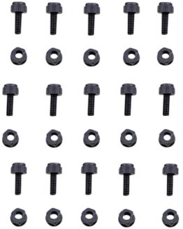 BOLT Nylon License Plate Bolt and Nut Kit 50 Pack Black
