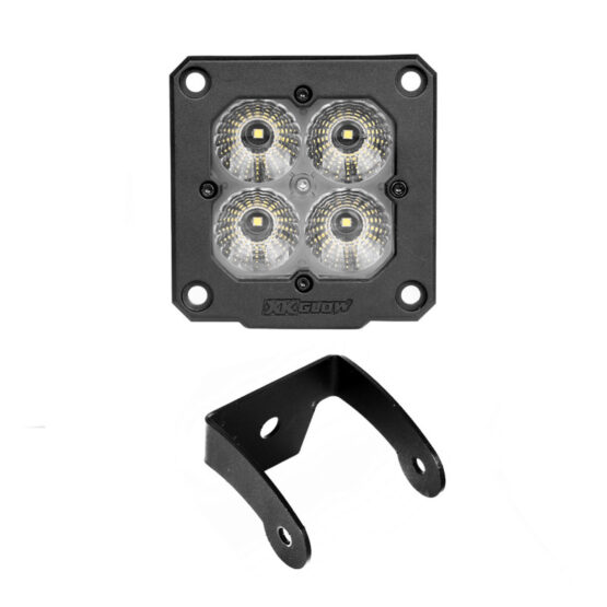 XKGLOW C3 Flush Mount 20W LED Cube Flood Light w/ RGB Accent Light