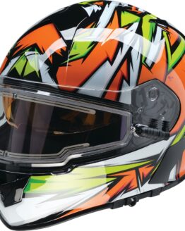 Z1R Warrant Neuron Snow Electric Helmet - M Green/Orange