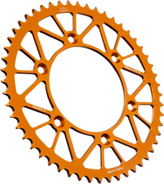 Orange Aluminum Rear Sprocket - 52 Teeth 520 Pitch