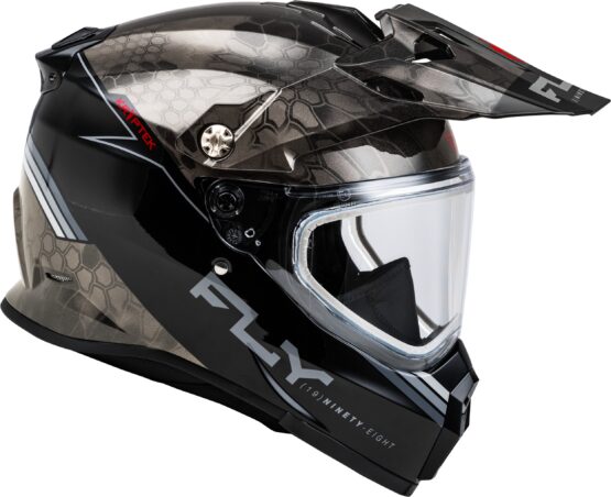 Fly Racing Trekker CW Conceal Helmet Black/Grey/White Medium - Image 3