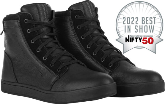 Axle Leather Waterproof Shoes Black, Size 13