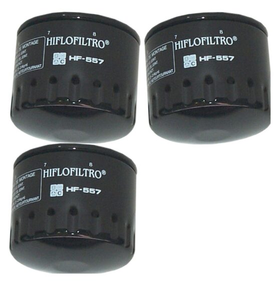 HF557 Oil Filter - Black - 3 Pack
