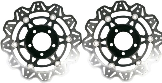 VEE Style Brake Rotors - Black Center Front Set