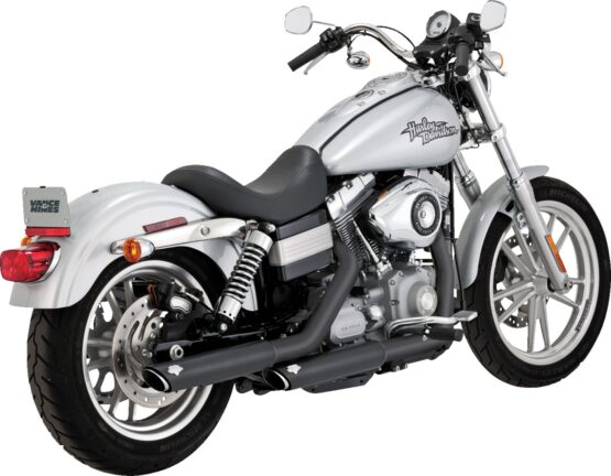 Vance & Hines Twin Slash 3in Black Slip-On Mufflers For Harley Dyna 91-09