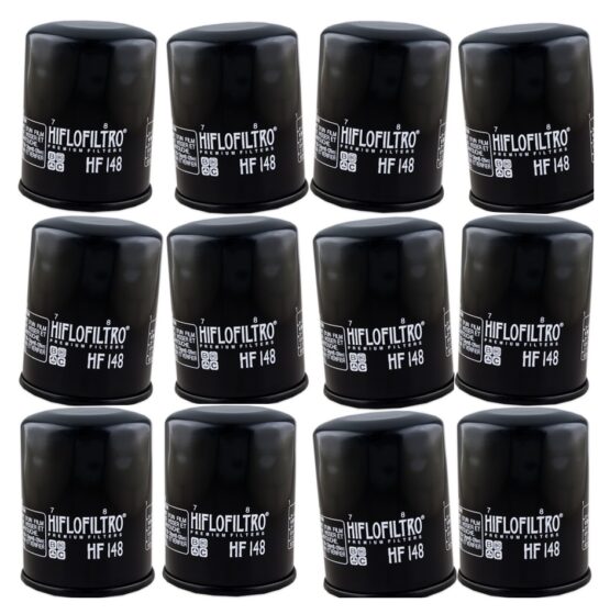 HF148 Oil Filter - Black - 12 Pack