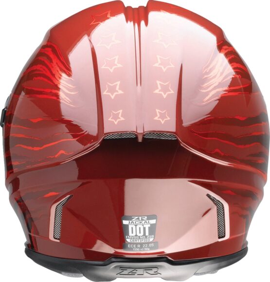 Z1R Jackal Patriot Helmet 3XL Red Gloss Unisex - Image 4