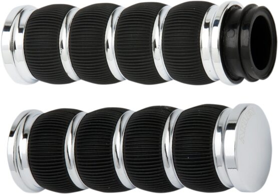 Arlen Ness Cable Style Fusion Series Grips Chrome Ring Leader - Image 2