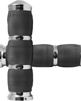 Avon Air Cushion 3-Ring Grips Chrome For Indian 1 in Bars