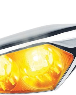 Kuryakyn Micro Rhombus Marker Lights Chrome Amber 2548