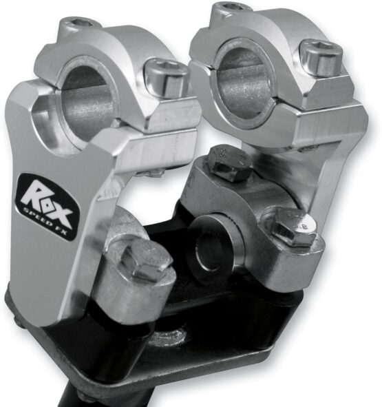 Rox Elite Pivoting Handlebar Risers 2in Chrome for 7/8 and 1-1/8 Bars - Image 2