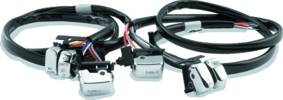 TwinPower Chrome Handlebar Switch Kit For 96-06 Big Twin and XL