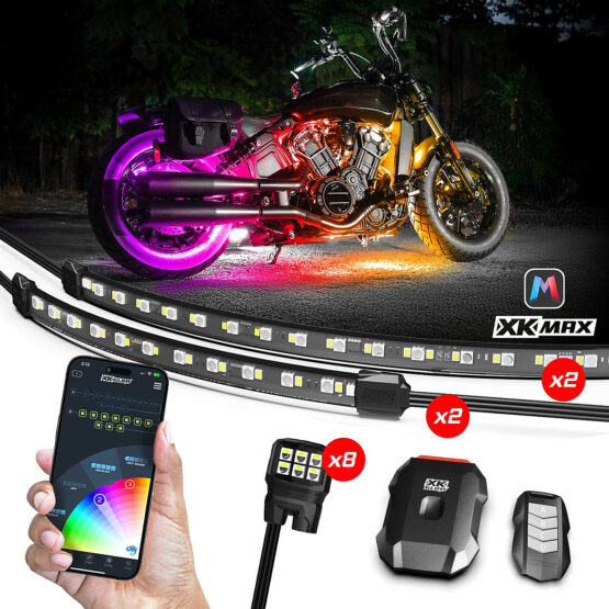 XKGLOW XKmax RGBW 10pc Addressable Motorcycle Underglow Kit