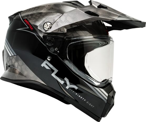 Fly Racing Trekker Kryptek Conceal Helmet Black/Grey/White Small - Image 2