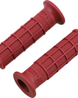 ODI Hart-Luck Full-Waffle Slip-On Grips Red 1in V-Twin