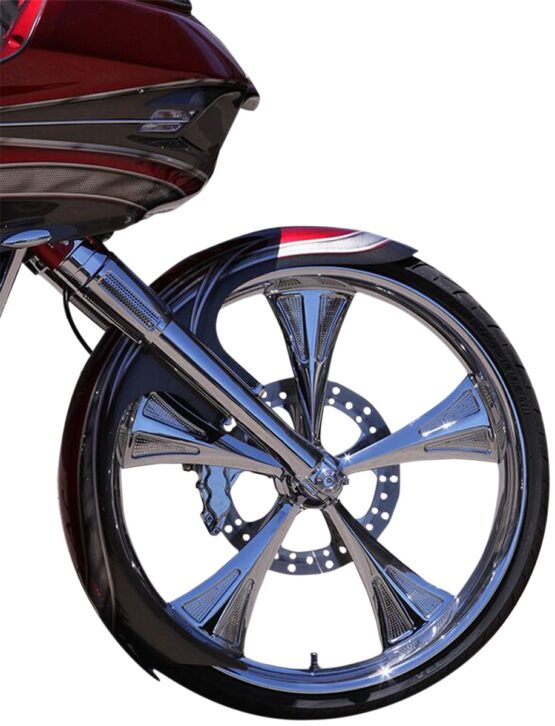 Bagger Nation Talon 21 Inch Front Fender Raw Steel For Harley Touring - Image 2