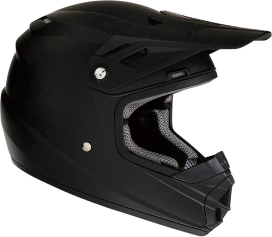 Youth Rise Solid Full Face Offroad Helmet Gloss Black Y-Small - Image 2