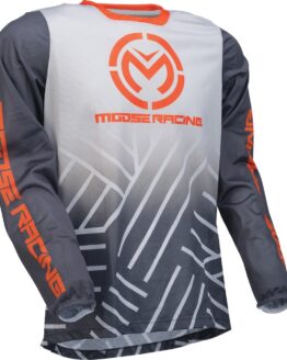 Moose Sahara Jersey Gray Orange White Men's Medium Offroad