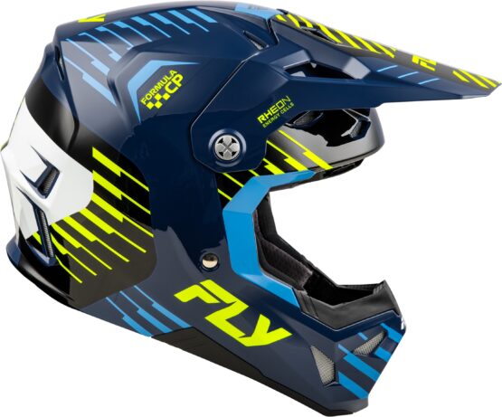 FLY Racing Formula CP Slice Helmet Navy/Hi-Vis/White 2X - Image 2