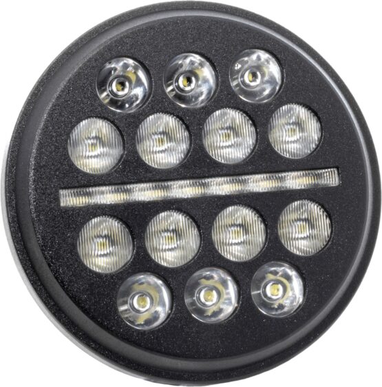 Letric Lighting 5.75in LED Black Buck-Shot Style Headlight