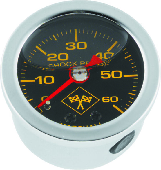 Bikers Choice Oil Pressure Gauge 0-60 PSI Black Face Universal