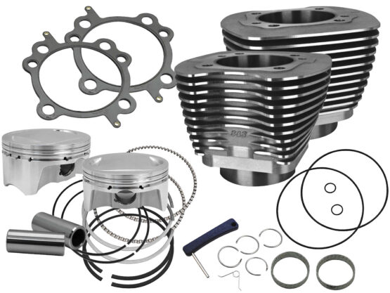 107" Bolt-In Big Bore Kit w/ Wrinkle Black Finish Cylinders